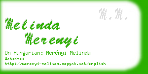 melinda merenyi business card